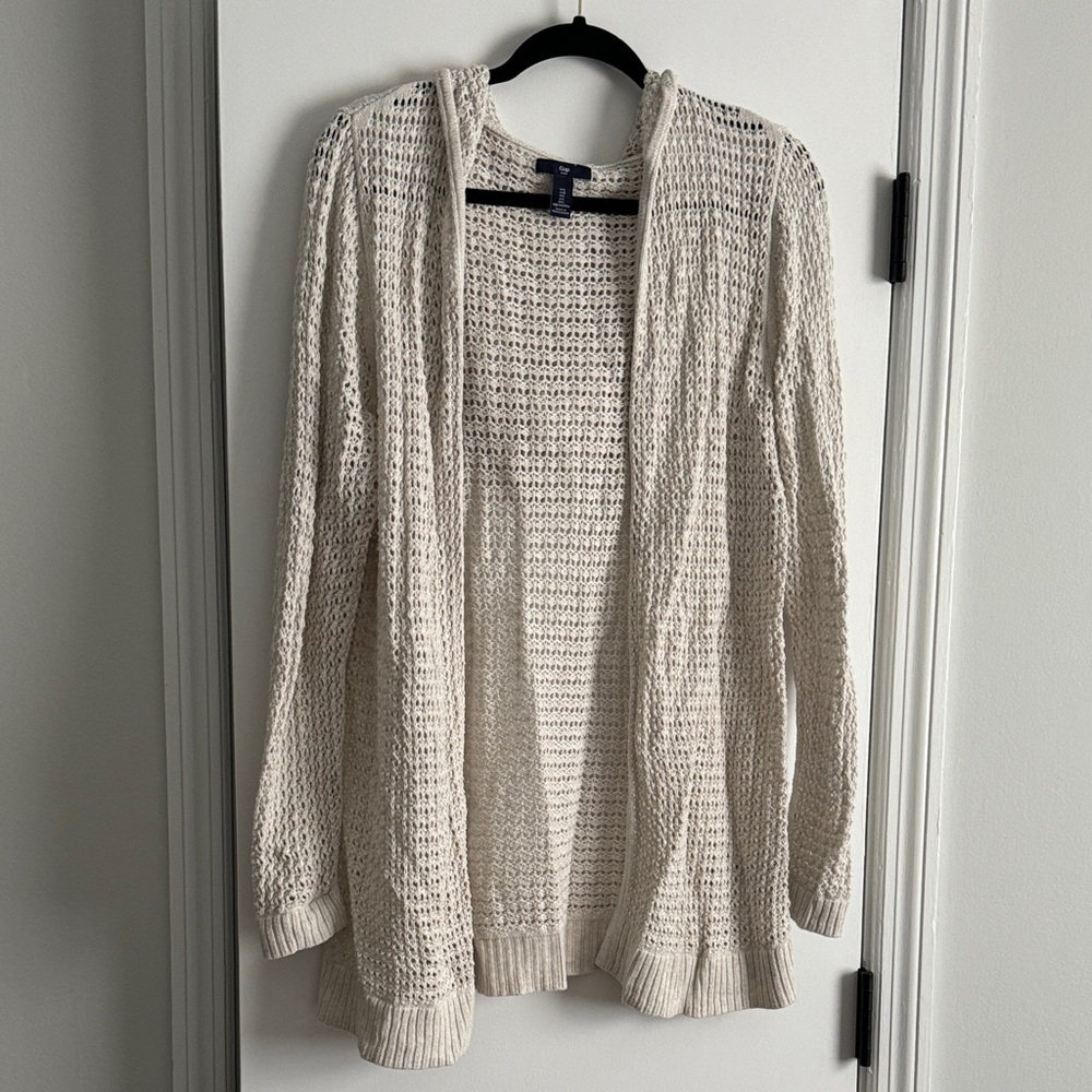 GAP Women's Cream Knit Cardigan